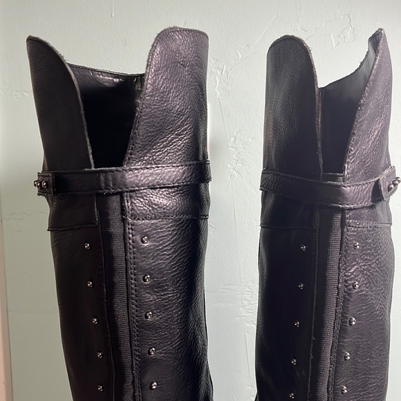 Vince Camuto over the knee wide calf pebbled leather boots - Picture 6 of 9